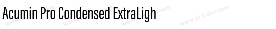 Acumin Pro Condensed ExtraLight字体转换